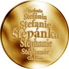 Náhled Reverzní strany - Česká jména - Štěpánka - zlatá medaile